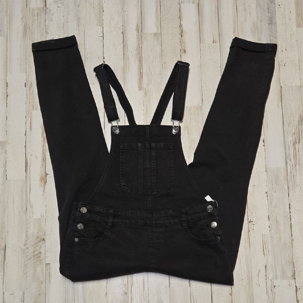 Justice Black Denim Overalls
